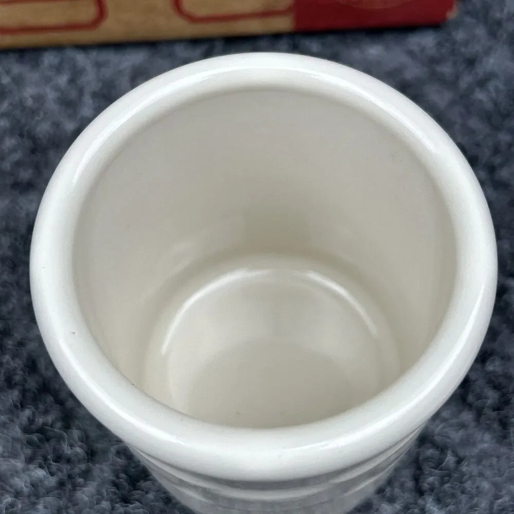 Longaberger Set of Two (2) Condiment Crocks with Lids Ivory - Picture 5 of 12